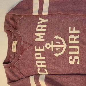 Cape May Surf fleece sweatshirt by Ocean Drive, dusty pink mauve, size M